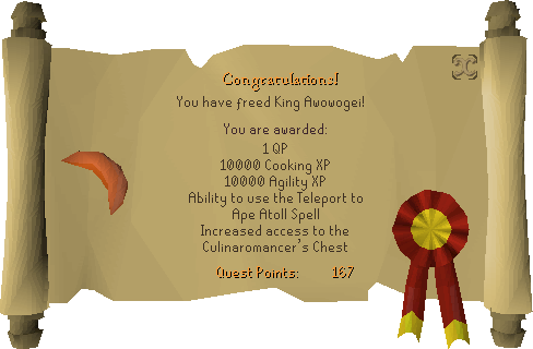 Recipe for Disaster (Freeing King Awowogei) reward scroll.png